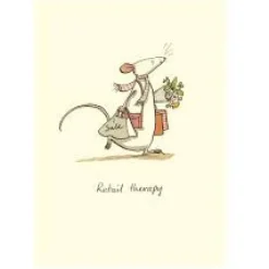 Two Bad Mice Greeting Cards-Retail Therapy Greetings Card