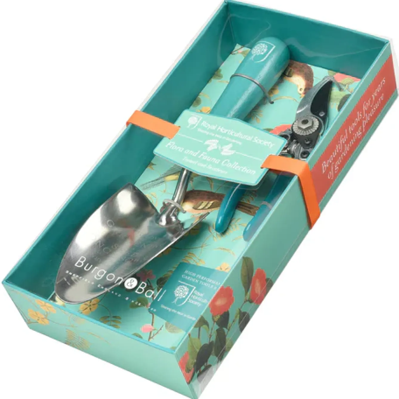 Burgon & Ball Gardening-RHS Flora and Fauna Trowel and Secateurs Gift Box