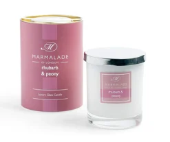 Marmalade of London Home Fragrance-Rhubarb & Peony Glass Candle