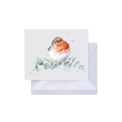Wrendale Designs Greeting Cards-'Robin and Eucalyptus' Gift Enclosure Card