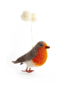 Sew Heart Felt Christmas Decorations|Seasonal Decor-Robin the Robin Felt Christmas Decoration