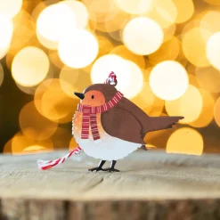 Dapple & Dot Christmas-Robin Wooden Christmas Decoration