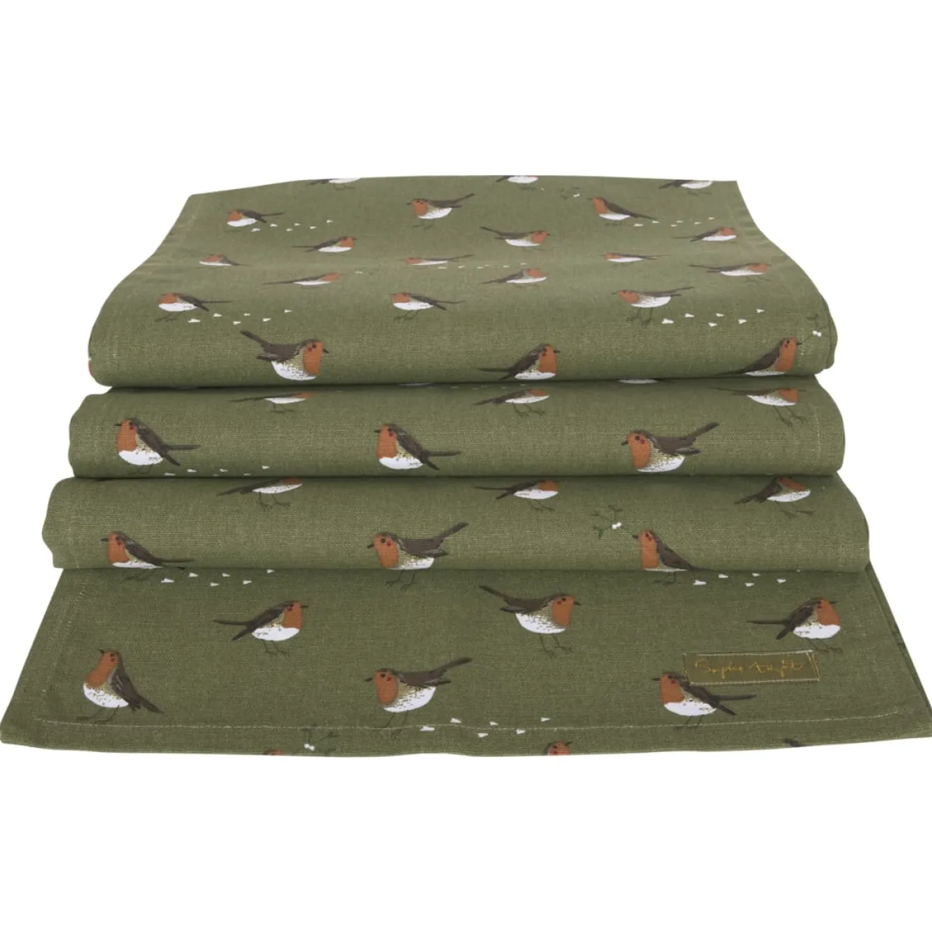 Sophie Allport Table Runners-Robins Green Table Runner
