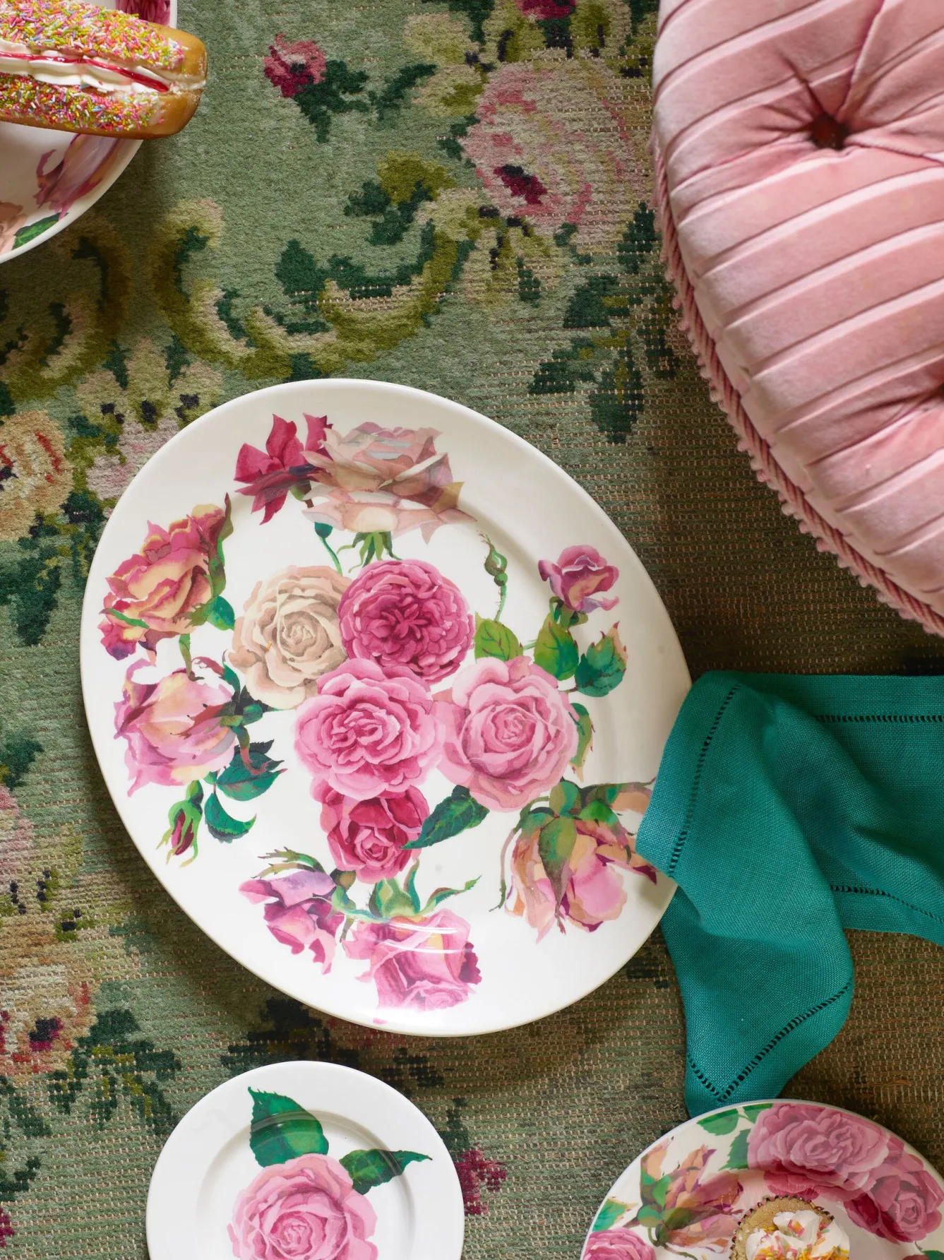 Emma Bridgewater Serving Plates & Boards|Plates-Roses All My Life Medium Oval Platter