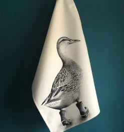Katherine Sheard Designs Tea|Tea Towels-Runaway Duck Tea Towel