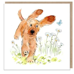 Paper Shed Design Greeting Cards-Running Cocker Spaniel Greetings Card