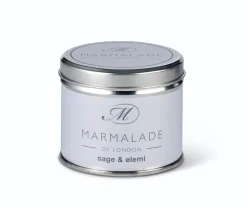 Marmalade of London Home Fragrance-Sage and Elemi Medium Tin Candle