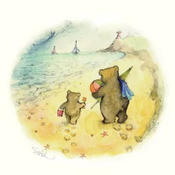 Moongazer Cards Greeting Cards-Sand Castle Greeting Card