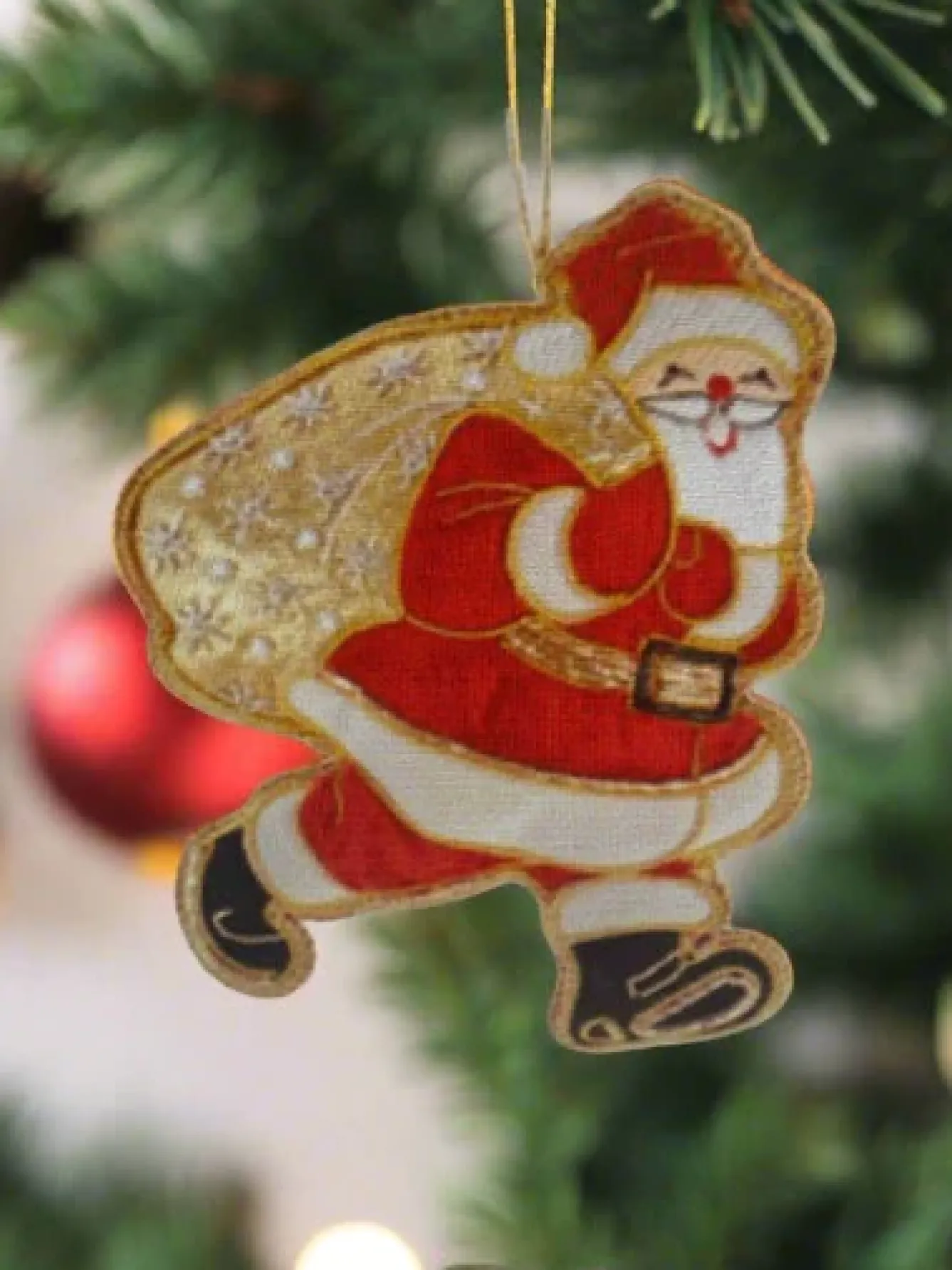 Tinker Tailor Christmas Decorations|Seasonal Decor-Santa with Gold Sack Decoration by London