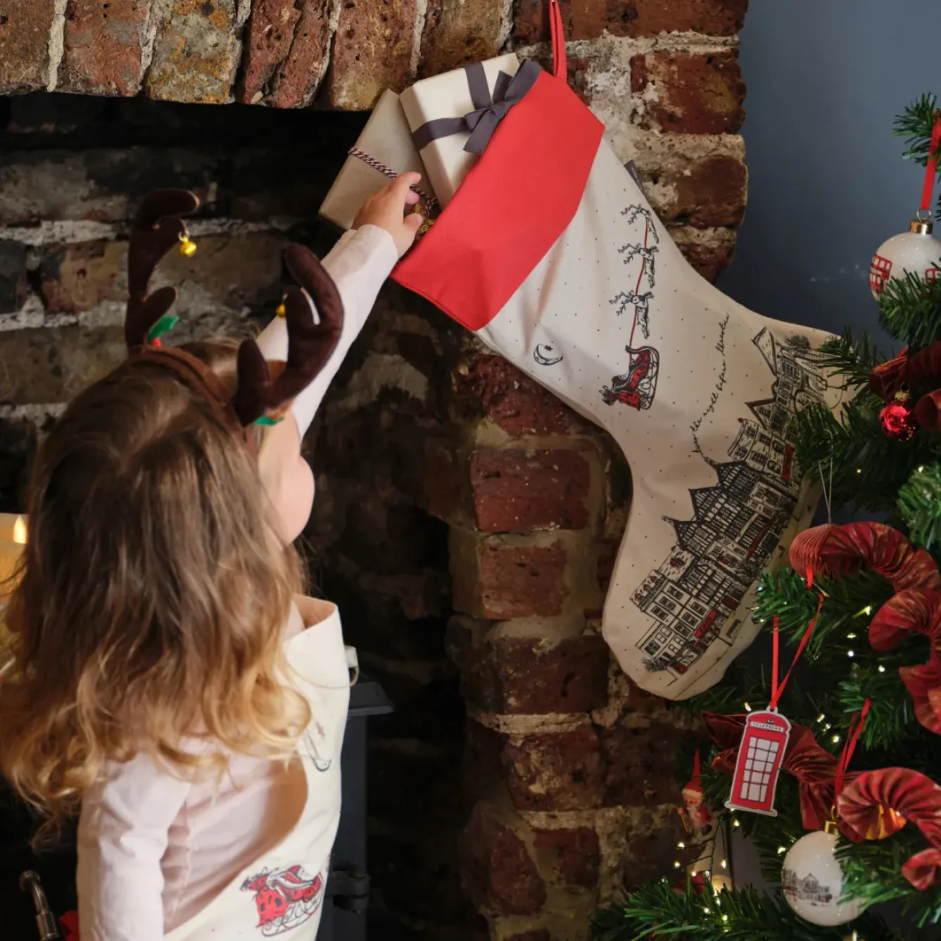 Victoria Eggs Christmas-Santa's Sleigh Christmas Stocking