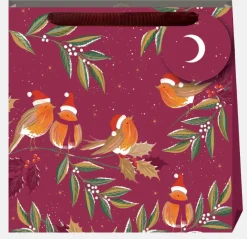 Penny Kennedy Christmas-Sara Miller Robin Chorus Berry Large Gift Bag