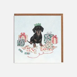 Lottie Murphy Christmas Cards-Sausage Dog Card