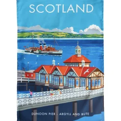 Town Towels Tea|Tea Towels-Scotland - Dunoon Pier Tea Towel