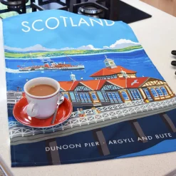 Town Towels Tea|Tea Towels-Scotland - Dunoon Pier Tea Towel