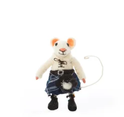 Sew Heart Felt Children-Scottish Felt Mouse in Blue Kilt