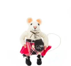 Sew Heart Felt Children-Scottish Felt Mouse in Red Kilt