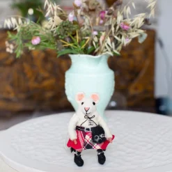 Sew Heart Felt Children-Scottish Felt Mouse in Red Kilt