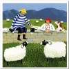 Emma Ball Greeting Cards-Scottish Sheep Greetings Card