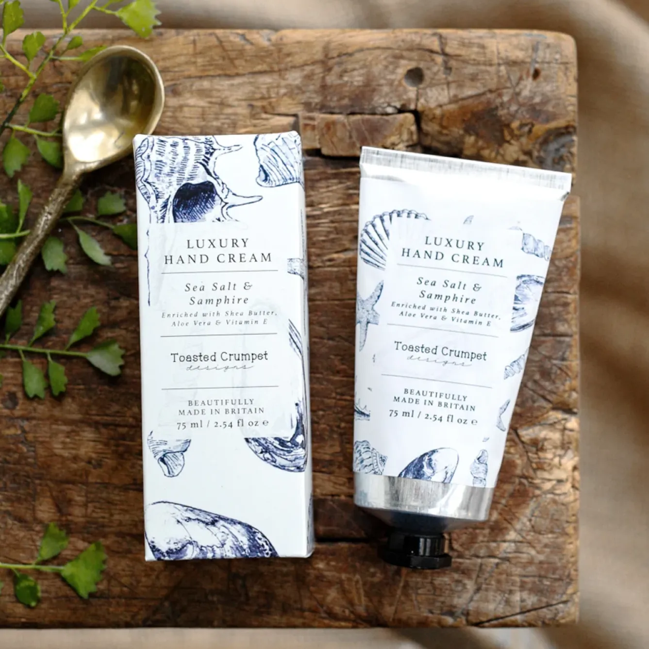 Toasted Crumpet Soaps & Lotions-Sea Salt & Samphire Luxury Hand Cream 75ml