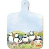 Emma Ball Kitchenware|Chopping Boards-Sea Thrift Puffins Mini Chopping Board
