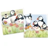 Emma Ball Stationery|Greeting Cards-Sea Thrift Puffins pack of 10 Mini Notecards