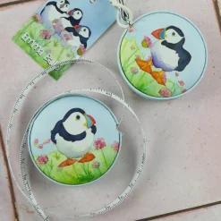 Emma Ball Crafts-Sea Thrift Puffins Tape Measure