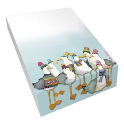 Emma Ball Stationery-Seagulls in Beanies Slant Pad