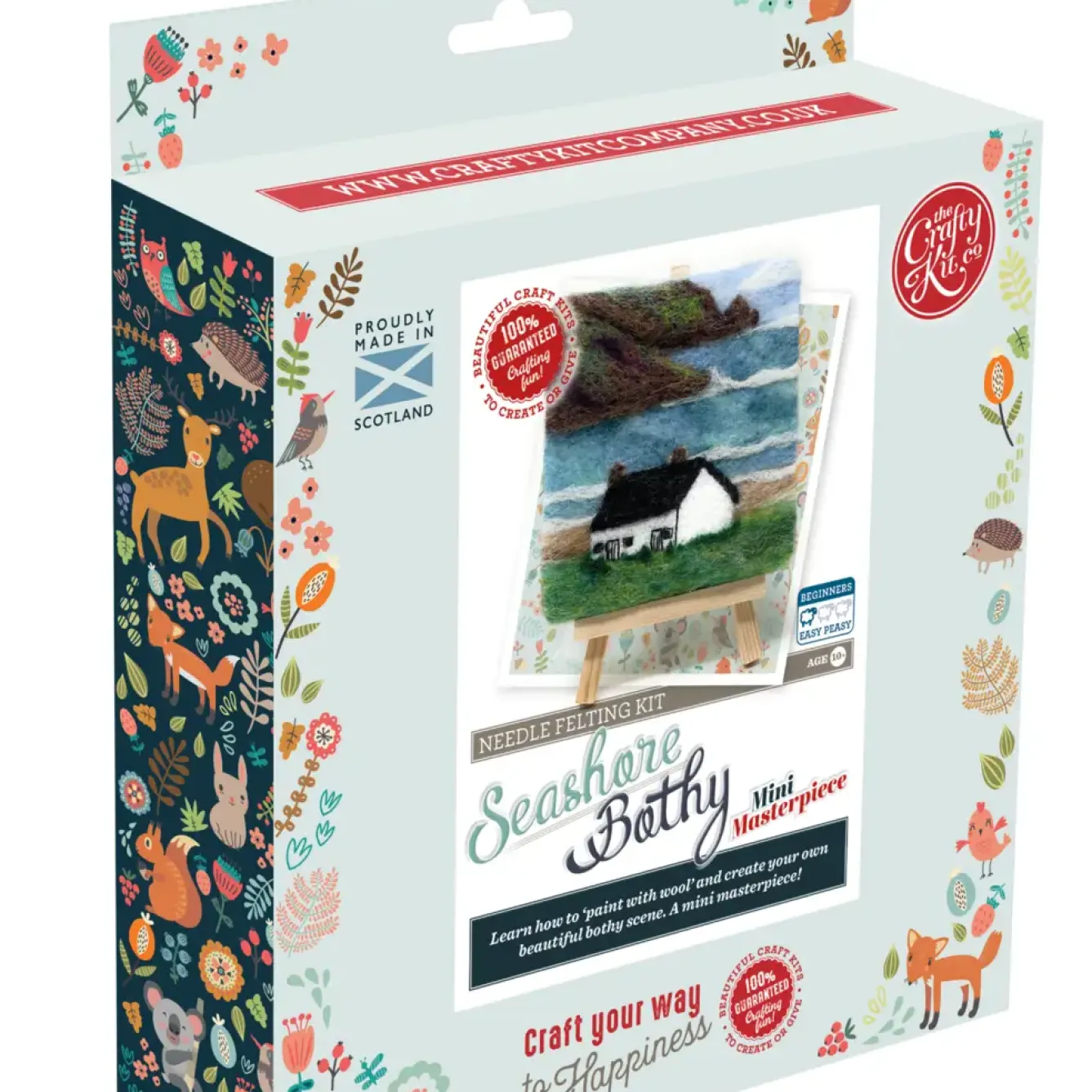 The Crafty Kit Co. Crafts|Children-Seashore Bothy Paint with Wool Needle Felting Kit