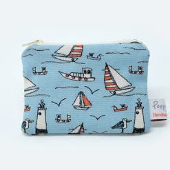 Poppy Treffry Storage|Bags-Seaside Small Flat Coin Purse