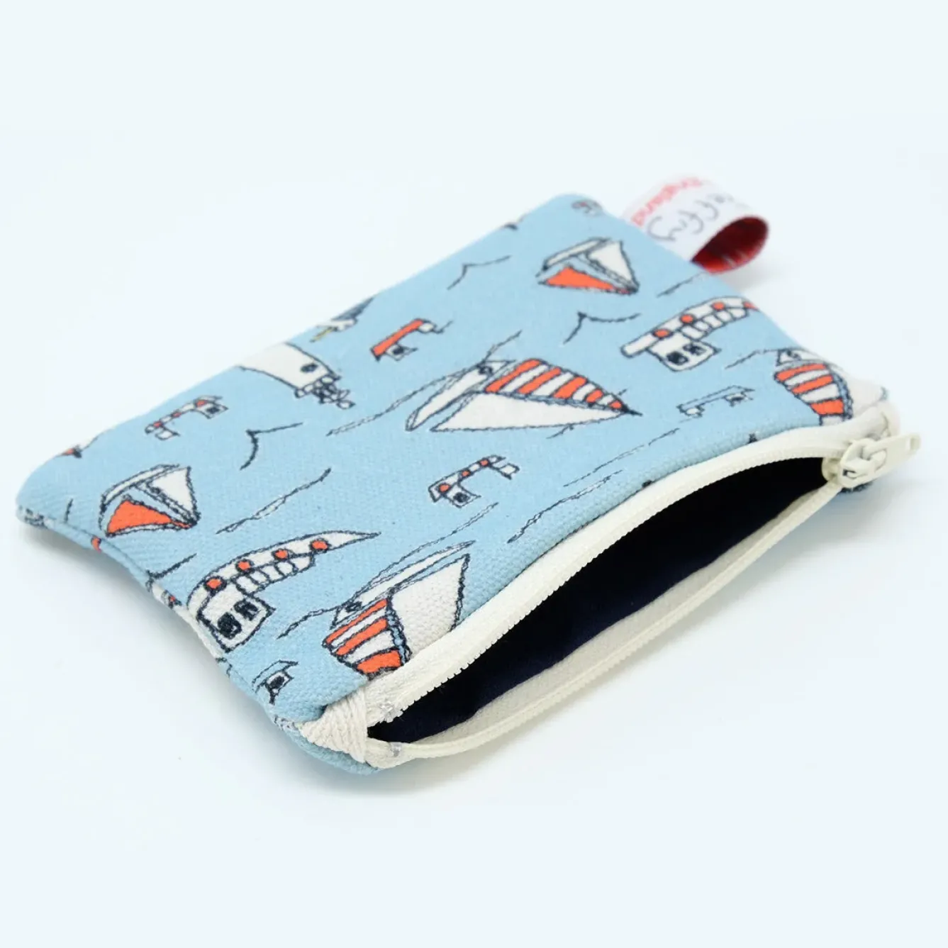 Poppy Treffry Storage|Bags-Seaside Small Flat Coin Purse