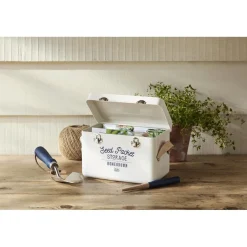 Burgon & Ball Gardening|Gardening-Seed Packet Storage Tin in Stone