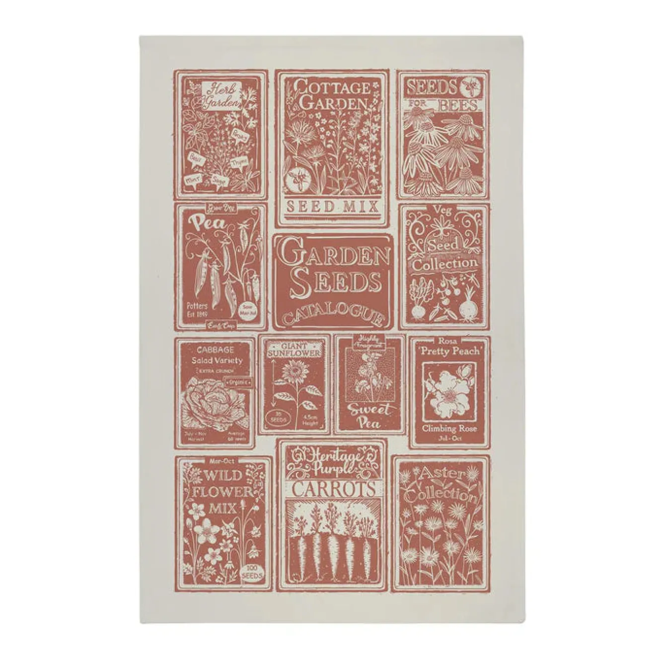 Ulster Weavers Tea|Tea Towels-Seed Packets Cotton Tea Towel