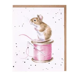 Wrendale Designs Greeting Cards-'Sew it Begins' Blank Greetings Card