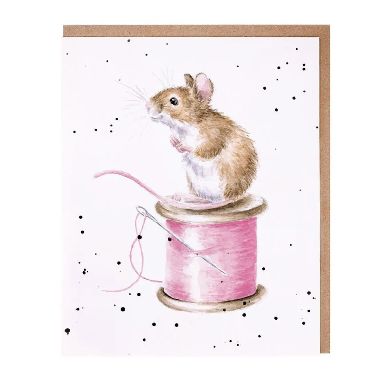 Wrendale Designs Greeting Cards-'Sew it Begins' Blank Greetings Card