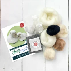 The Crafty Kit Co. Easter|Crafts-Sheep Family Needle Felting Kit