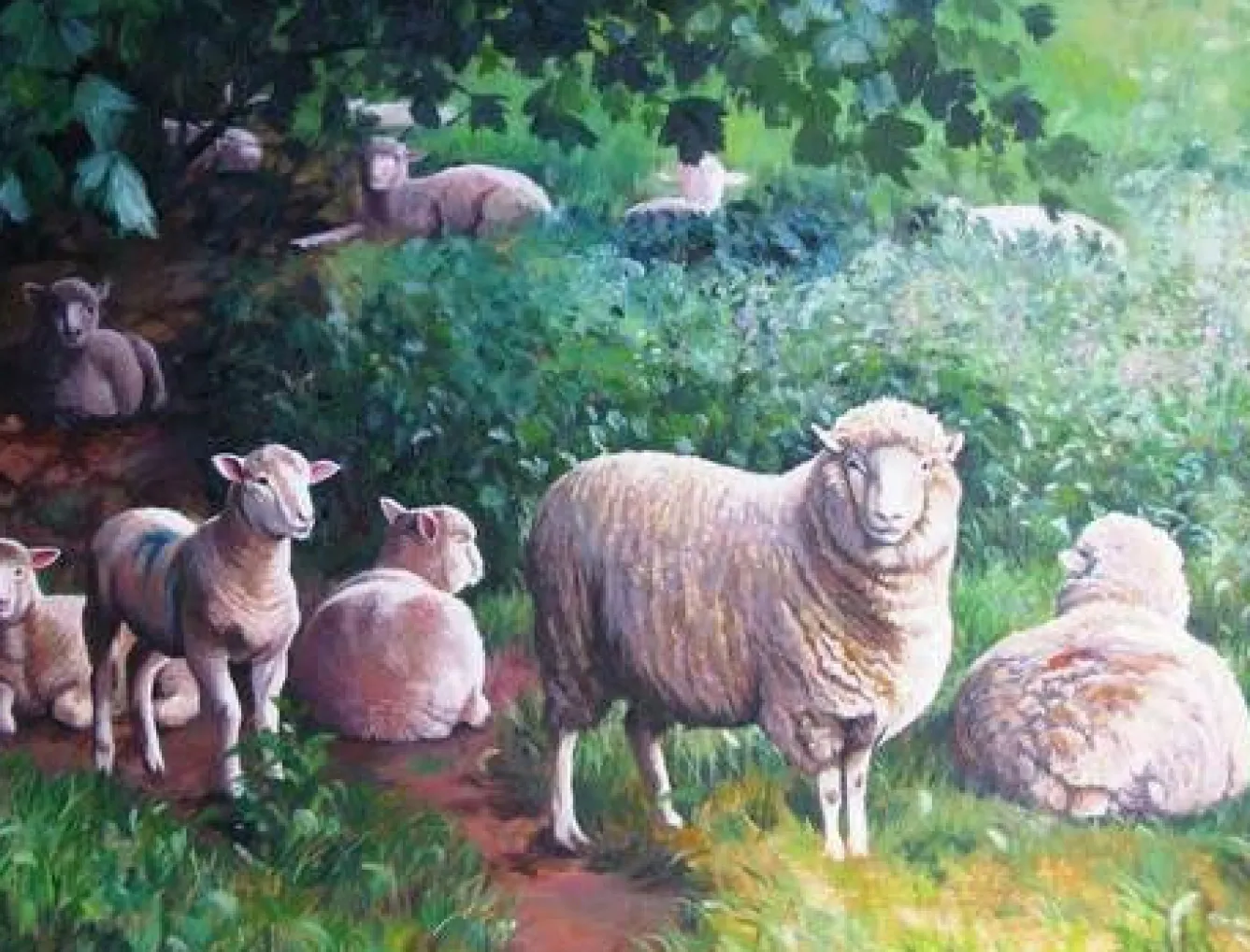 All Jigsaw Puzzles Puzzles|Children-Sheep In Shade 1000 Piece Jigsaw Puzzle