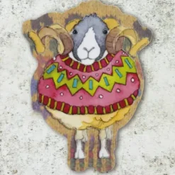 Emma Ball Coasters-Sheep in Sweaters Die Cut Coaster