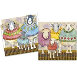 Emma Ball Greeting Cards-Sheep in Sweaters pack of 10 Mini Notecards