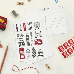 Victoria Eggs Stationery|Children-Simply London Pack of 6 Postcards