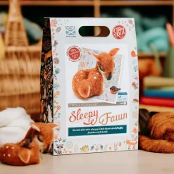 The Crafty Kit Co. Crafts|Children-Sleepy Fawn Needle Felting Craft Kit