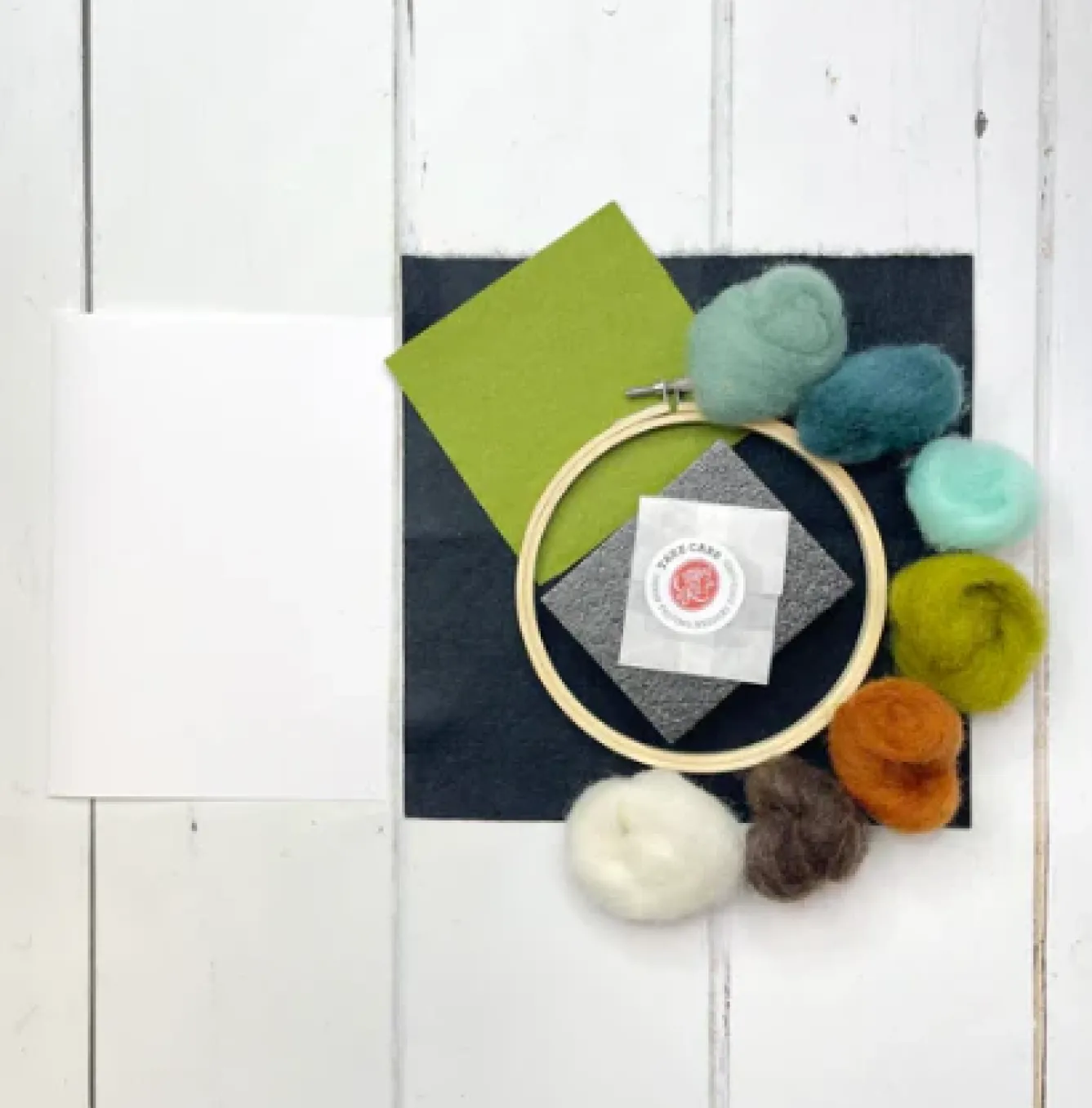 The Crafty Kit Co. Crafts-Sleepy Fox in a Hoop Needle Felting Kit