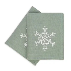 Ulster Weavers Napkins|Napkins-Snowflake Aquarius Linen Napkin 2 pack