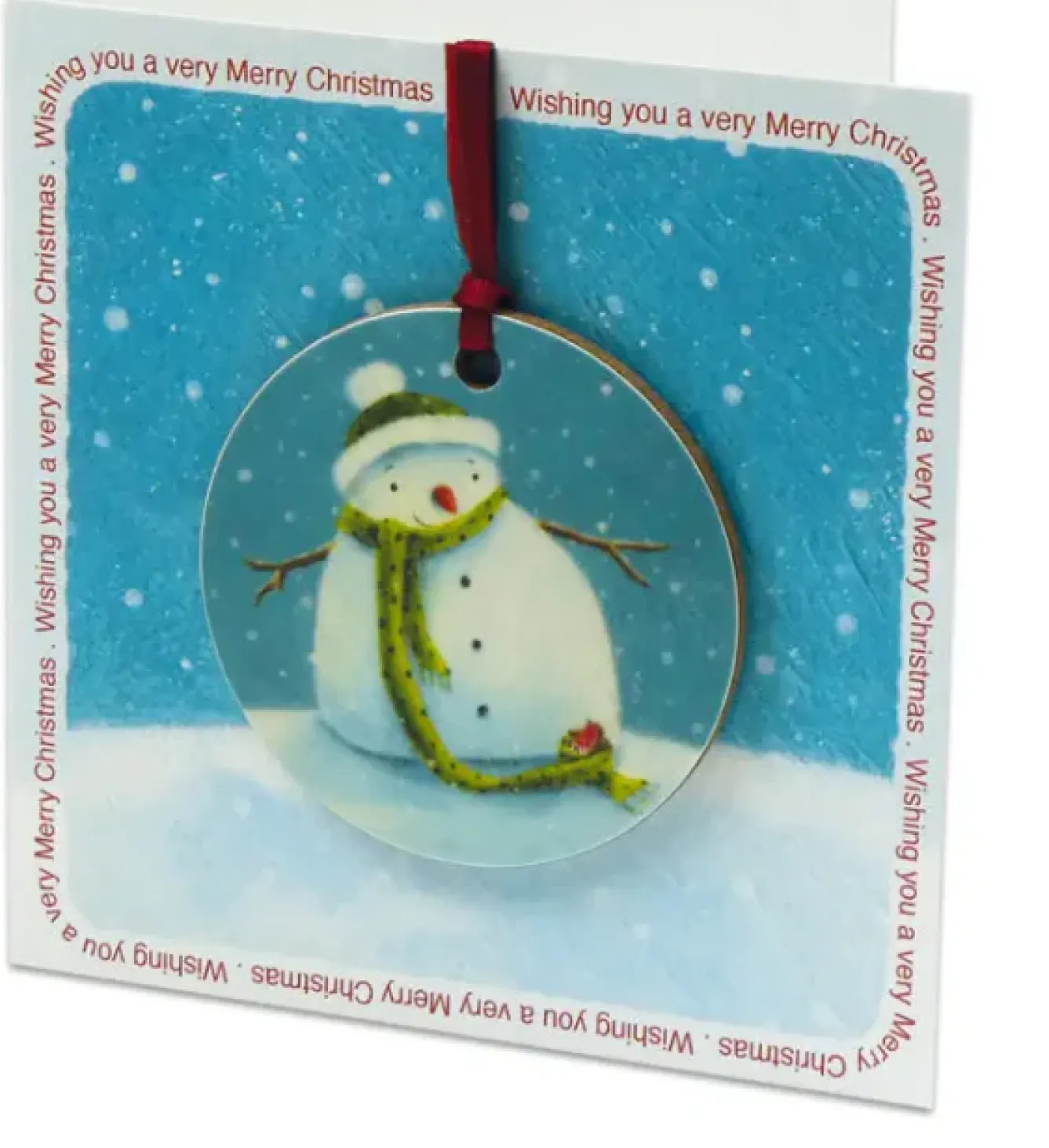 Emma Ball Christmas Decorations|Christmas Cards-Snowman Melamine Bauble Card