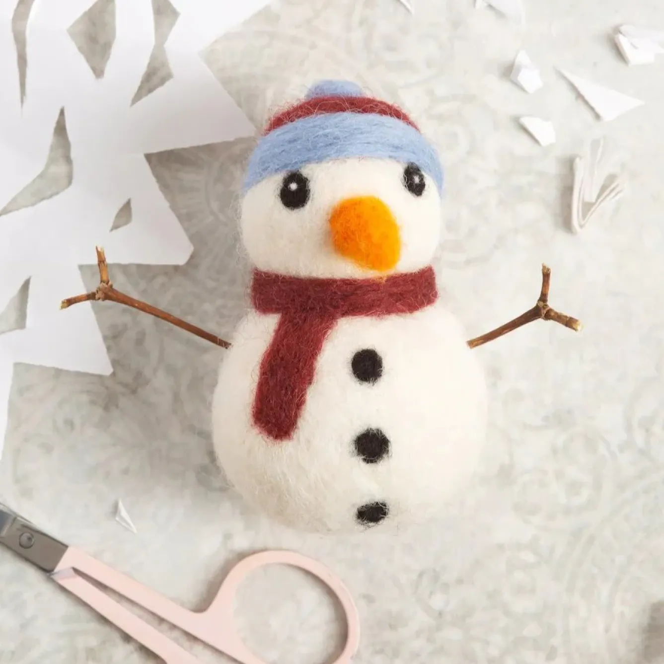 Hawthorn Handmade Crafts|Children-Snowman Mini Felting Kit