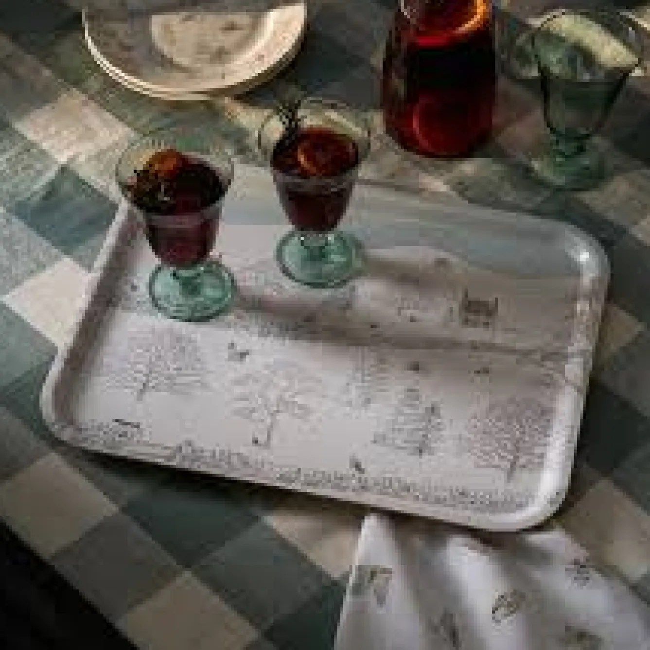 Sophie Allport Trays-Snowy Cottage Large Tray