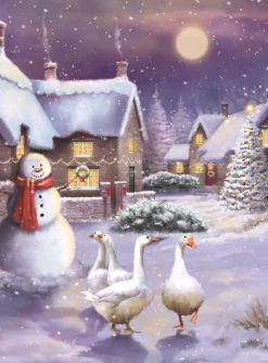 Alison Gardiner Christmas|Advent-Snowy Village Advent Calendar Card