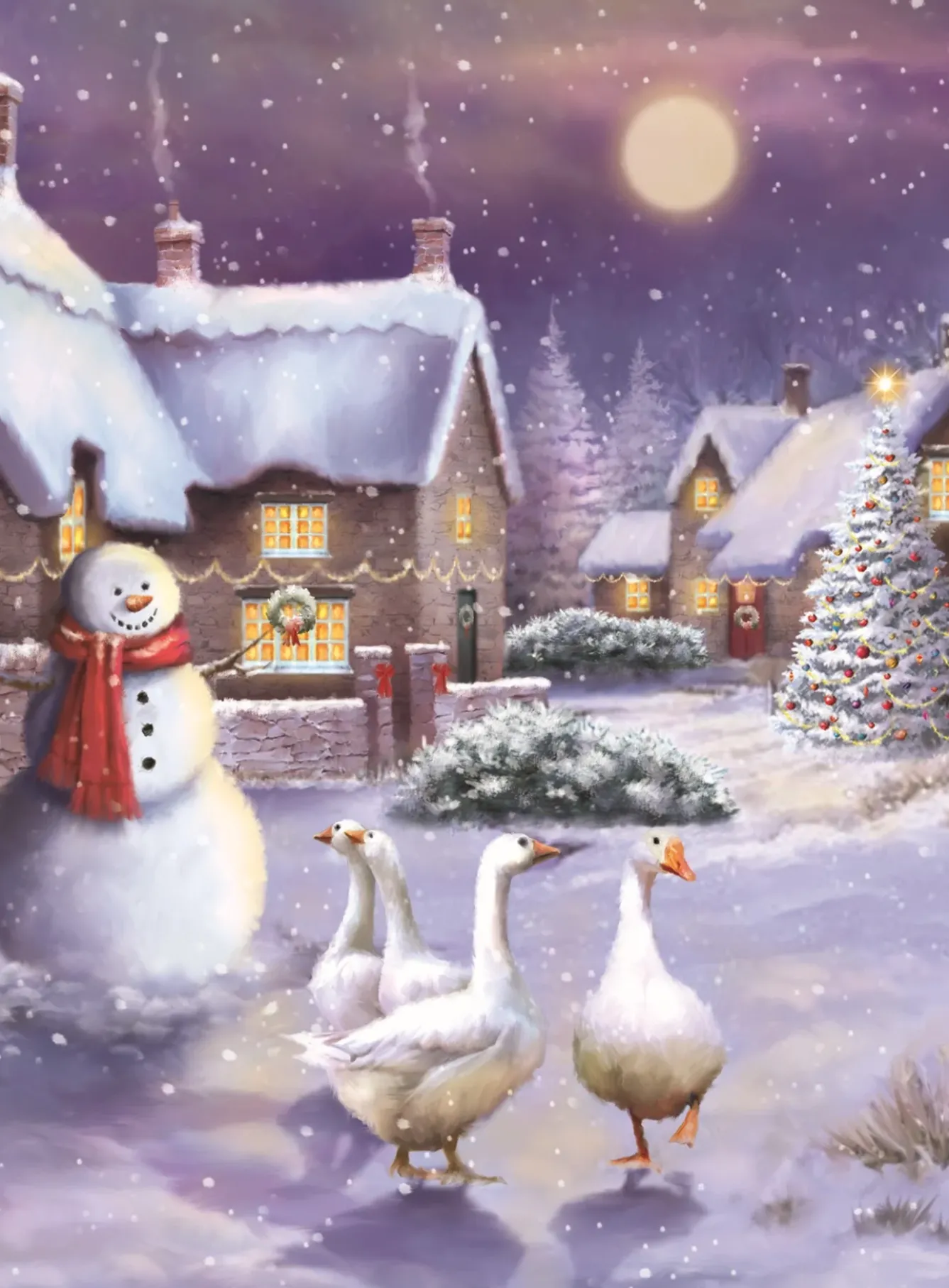 Alison Gardiner Christmas|Advent-Snowy Village Advent Calendar Card