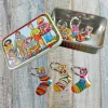 Emma Ball Crafts-Socks Set of 6 Stitch Markers in a Pocket Tin