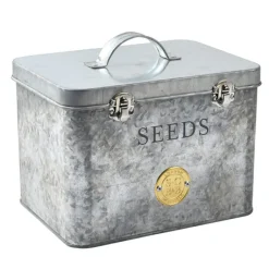 Burgon & Ball Flowers & Fruits-Sophie Conran Galvanized Seed Tin