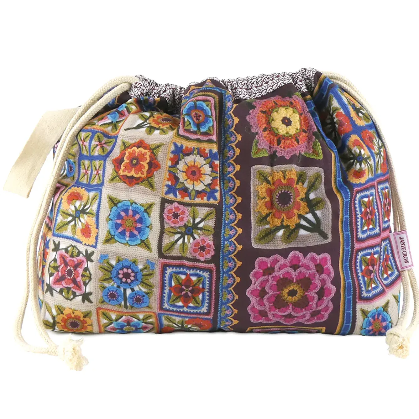 Emma Ball Crafts|Bags-Spirit of Flora Drawstring Cotton Bag
